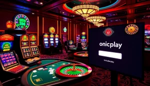 Experience the thrill of online gaming with link alternatif onicplay, featuring vibrant casino tables and exciting slot machines.