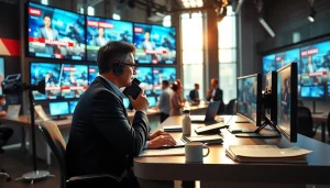 Engaging newsroom scene at https://www.thedailynewsonline.com with journalists collaborating on stories.