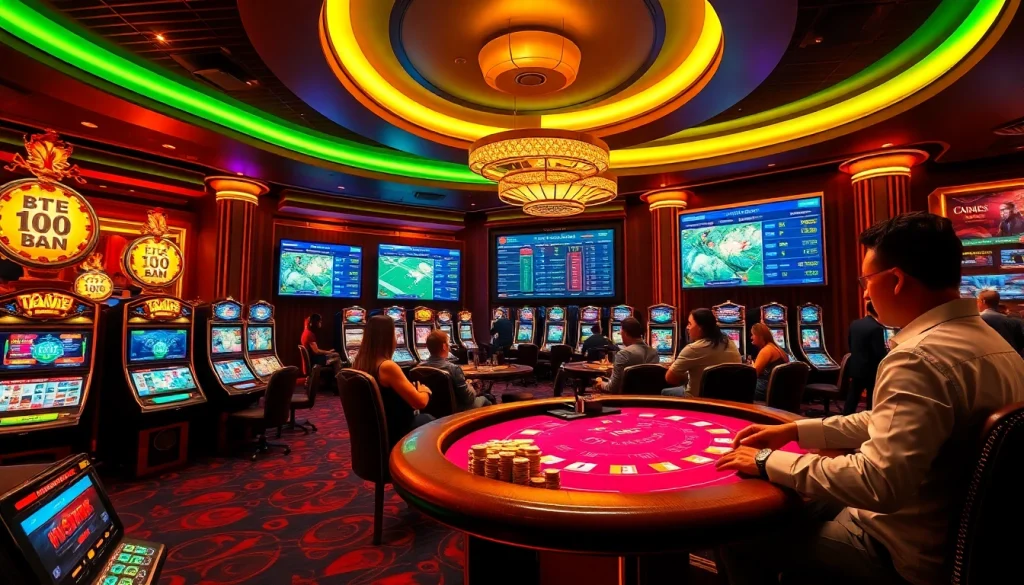 Engaging gamblers enjoying the MK8 online betting experience at a luxurious casino.