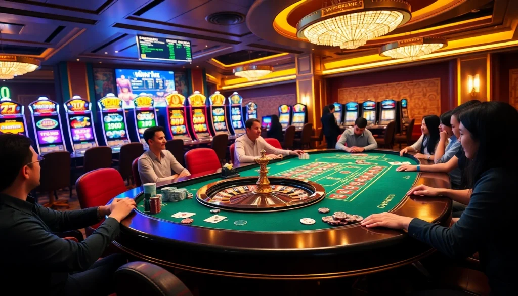 Vivez l'excitation du jeu avec le meilleur casino en ligne présentant des tables de luxe et des machines à sous vibrantes.
