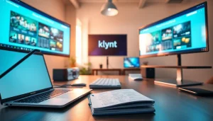 Crafting engaging projects with klynt in a modern digital workspace setup.