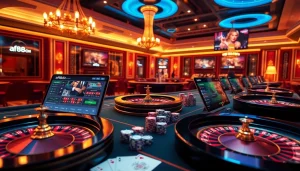 Experience thrilling gameplay and secure betting with af88.com in a luxurious online casino setting.
