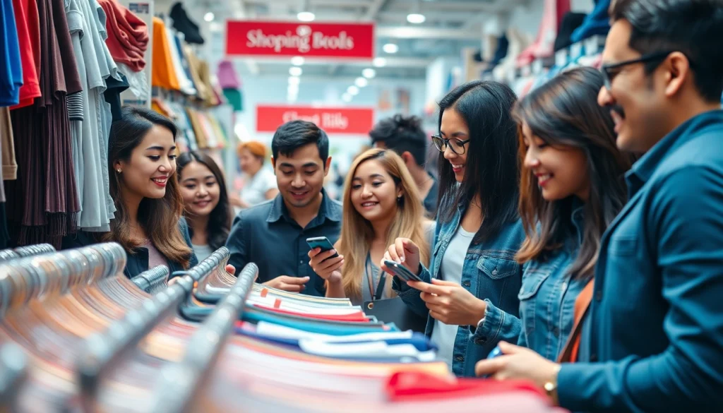 레플리카쇼핑몰에서 다양한 아이템을 찾고 있는 활기찬 쇼핑씬